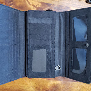 Black / Gray purse, wallet and key chain